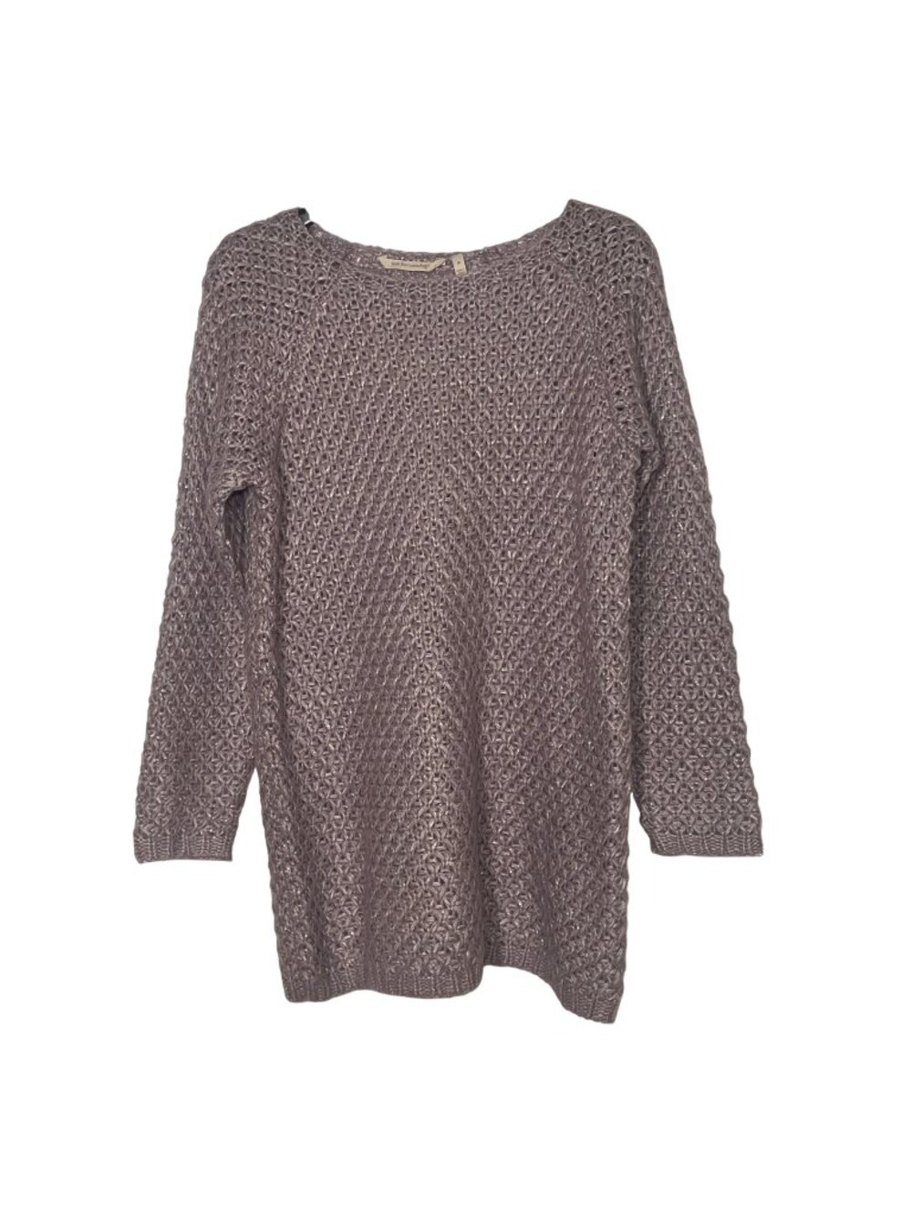 Soft Surroundings Metallic Loose Knit Pullover Sweater Sz MED Mohair Blend